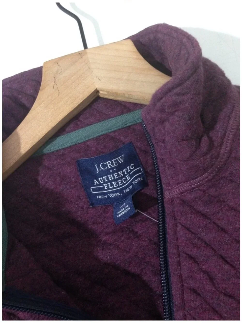 J.Crew Men’s Quilted Diamond Half-zip Pullover Sample - Med - NWT